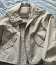 优衣库女装休闲连帽短外套/时尚百搭25秋冬新款479229 31 米色 XS /150/76A 实拍图