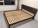 源氏木语实木双人床北美黑胡桃木家具低铺大板床1.8m京仓直送 实拍图