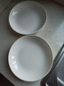 洁雅杰陶瓷盘家用白瓷盘子9英寸中式釉下彩餐盘菜盘汤盘 2只装 新骨瓷 实拍图