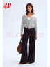 H&M【博主推荐】女装毛针织衫春新款高智感针织衫气质开衫0579541 白色/条纹 M 165/96 实拍图