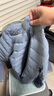 网易严选90鸭绒轻薄羽绒服保暖0压感排骨羽绒内胆防泼水蓄热抗菌外套 A款25新品90鲜绒立领-灰雾蓝 L 实拍图
