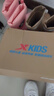 特步（XTEP）儿童童鞋男女童中大童户外革面魔术贴搭带棉鞋 黑/浪漫粉 35码 实拍图