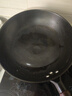 陆铁陆川铁锅圆底单柄无耳炒锅生铁铸铁不粘锅不生锈无涂层燃气电磁炉 圆底 32cm 无耳款（带盖铲）已开锅 实拍图