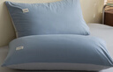 无印良品A类100%棉枕套简约刺绣枕头套全棉枕芯套 48*74cm对装高级灰 实拍图