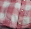 优衣库童装男童女童法兰绒格子衬衫长袖衬衣薄外套上衣新款478132 12 桃红色 150 实拍图