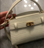 CHARLES&KEITH鳄鱼纹凯莉包手提斜挎婚包包女包生日礼物CK2-50270880-1 Ivory象牙色 S 实拍图