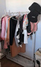 麦瑞迪衣架落地衣帽架卧室多功能挂衣服架置物架结实入户立式简易挂衣架 简约白-长80cm 实拍图