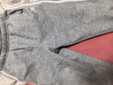 特步童装儿童针织长裤男女童通码密热绒撞色爬条肤感胶浆印花针织长裤 中麻灰26 150 cm 实拍图