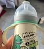 小袋鼠巴布保温奶瓶婴儿316不锈钢吸管奶瓶带手柄两用儿童保温杯宝宝鸭嘴杯 实拍图