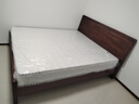 小木窝床  黑胡桃木实木床中古风主卧1.8米双人床现代简约大床婚床 床（三节床板）+椰棕床垫 1.8米 实拍图