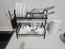 京东京造 碗盘置物架台面碗筷收纳沥水架送砧板架刀架厨房烹饪器具【双层 实拍图