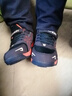 李宁热断码男童鞋子中大童透气网面2026春季儿童皮面运动休闲跑步鞋 1712深蓝橘双网 34 实拍图