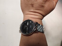 冠琴（GUANQIN）瑞士认证手表男士全自动机械表防水夜光双日历国表商务百搭男表 条钉刻度钢带本黑 实拍图