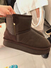 百丽（Belle）君妍同款保暖舒适小暖炉雪地靴女潮流短靴B1729DD3 啡色第二代（新色） 40 (250mm) 实拍图