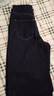 优衣库女装男装宽松廓形牛仔裤/弯刀镰刀裤子25秋冬新款479000 69 藏青色 25 /160/64A 实拍图