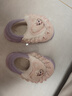 迪士尼儿童棉拖鞋包跟女童毛拖秋冬爱莎公主室内拖鞋家居鞋 橘粉 30-31 实拍图