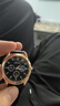 正品男士手表高档休闲石英表简约气质男表皮带高颜值罗马时尚腕表 黑色运动款 实拍图