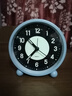 森卡龙夜光充电闹钟学生专用起床神器儿童床头静音时钟机械懒人传统闹铃 夜光款-蓝色【电池款】/带夜灯 4英寸 实拍图