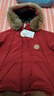 鸭鸭儿童羽绒服2025冬季新款男女童毛领连帽中大童加厚保暖外套HR 酒红色（毛领） 160 实拍图