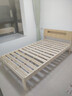 彤新雅【现货闪发】床实木床主卧双人床简约单人床出租房板式床 清漆色+5cm椰棕床垫 宽1.5M*长2M 实拍图