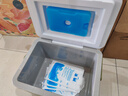 北岳保温箱冰袋冷藏箱户外露营冰晶块保鲜箱商用车载摆摊移动小冰箱桶 9L抹茶色【冰晶盒+冰袋*4】 实拍图