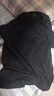 布先生春夏季短袖T恤男士纯棉小白T纯色内搭打底衫 黑色 XL(180) 实拍图