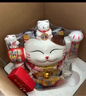 侑家良品  热门商品聚宝盆招财猫自动摇手客厅摆件 开业礼品 12寸大号 实拍图