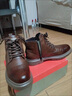 蜻蜓牌马丁靴男牛皮高帮春夏季男鞋新款商务休闲鞋秋冬工装靴子真皮皮鞋 棕色 -单内里款 41 实拍图