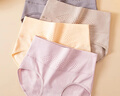 浪莎收腹无痕女士内裤高腰纯棉裆底裤4条大码高弹短裤日系三角裤 实拍图