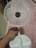电风扇伸缩折叠小风扇宿舍家用静音充电型办公台式USB桌面宿舍大风力夏台面落地两用折叠电风扇 颜色随机 直插款无档位开关1个装 实拍图