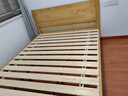 洛亚妮【24H云仓闪发】实木床100％纯实木1.5米单人床原木风主卧双人床 原木床+10cm床垫+床头柜1 1.8米*2米 实拍图