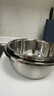 京东京造304不锈钢洗菜盆 加大加厚调料腌肉盆沥水盆和面盆套装 三件套 实拍图