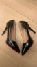 凡小如红底高跟鞋女情趣纯欲细跟单鞋2025新款性感百搭尖头气质职业女鞋 黑红 10cm 37 （脚宽脚胖拍大一码） 实拍图