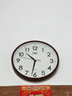 康巴丝（Compas）挂钟 创意简约钟表客厅石英钟表挂墙时钟 c2855 咖木色 26cm直径 实拍图