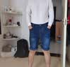 啄木鸟（TUCANO）牛仔短裤男士夏季薄款休闲直筒商务男装透气五分裤子男装 深蓝33 实拍图