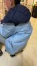 雪中飞【双面穿】儿童羽绒服冬季轻薄男女童面包服羽绒服新雾蓝160cm 实拍图