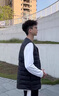 秋冬季轻薄款羽绒马甲背心男V领加肥加大码内穿马甲坎肩保暖马夹 黑色 M 【建议125-140斤】 实拍图