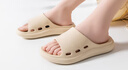 京东京造【3.5cm踩屎感】eva厚底拖鞋女士防臭凉拖鞋 燕麦色 38-39 实拍图