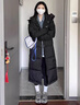 断码新款羽绒服男女同款白鸭绒加厚保暖中戏院外套中长款羽绒服 黑色 男女同款 M 适合95到110斤穿 实拍图