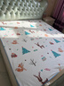 童葵（tongkui）隔尿垫婴儿童可水洗防水床单超大号透气宝宝姨妈垫蓝鹿1.8米x2米 实拍图