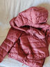 鸭鸭（YAYA）轻薄羽绒服女冬短款2025年秋冬新款高端时尚女款轻便韩版保暖外套 嫣红色【连帽款】 3XL 实拍图