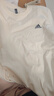 adidas情侣休闲纯棉上衣圆领短袖T恤男女夏季阿迪达斯官方轻运动 米白 2XL 实拍图