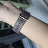 腕美主义适用苹果s11手表滑梯拼皮表带watch s10金属滑梯扣apple watch s9透气表链se3女款高级感替换腕带 【滑梯款拼皮】-银-奶白皮+银色连接器 适用：iwatch11代10代【 实拍图
