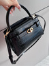 CHARLES&KEITH鳄鱼纹凯莉包手提斜挎婚包包女包生日礼物CK2-50270880-1 Black黑色 S 实拍图