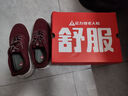足力健老人鞋中老年轻便休闲散步鞋2431380J 女 酒红 38 实拍图