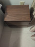 宜造（YIZAO）床头柜现代简约创意轻奢高级感小柜子卧室收纳柜简易收纳柜床边柜 【加宽】双抽大衫胡桃色40cm 实拍图