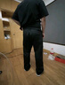 主意范（ZHUYIFAN）胖子大码230斤裤子男直筒夏季薄款工装裤潮牌大码直筒阔腿休闲裤 A001-K1050J黑色加绒 L (170) 110-130斤可穿 实拍图