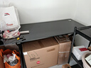 雅美乐简易台式电脑桌家用办公卧室游戏电竞学习书桌钢化玻璃桌 黑色 实拍图