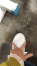 安踏女鞋2026春夏季新款运动鞋女轻便跑步鞋防滑软底网面透气防水鞋子 【春季皮面防泼水】白/樱花粉-10 38.5 (240mm)7.5 实拍图