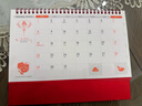 朗捷（longe）台历2026年日历马年月历大格子书写计划本式年历简约办公桌面日历摆件桌历定制 红色-福气满满（2026年） 实拍图